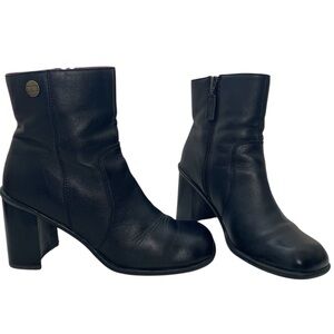 TOMMY HILFIGER 90s Y2K platform chunky heel square toe boots 8 leather bratz